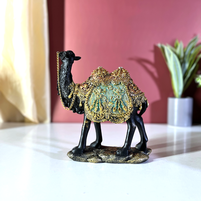 Handcrafted Polyresin Decorated Camel Showpiece | The Decor Paradise
