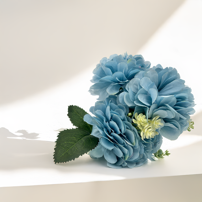 Artificial Hydrangea Bunch – Blue Blooms for Vases