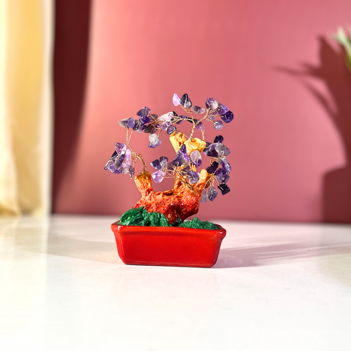 The Decor Paradise Crystal Tree for Stress Relief & Peace | Vastu Healing Crystal for Positive Energy, Focus & Meditation | Home Decor (15 cm)