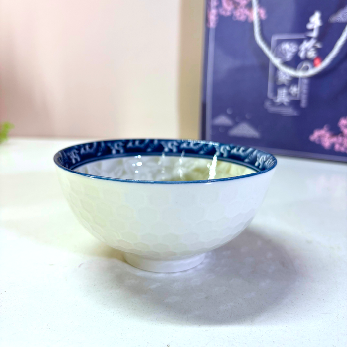 Chinoiserie Blue & White Ceramic Bowl Set of 4 Online India | The Decor Paradise