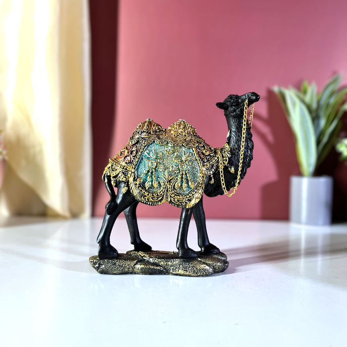 Handcrafted Polyresin Decorated Camel Showpiece | The Decor Paradise