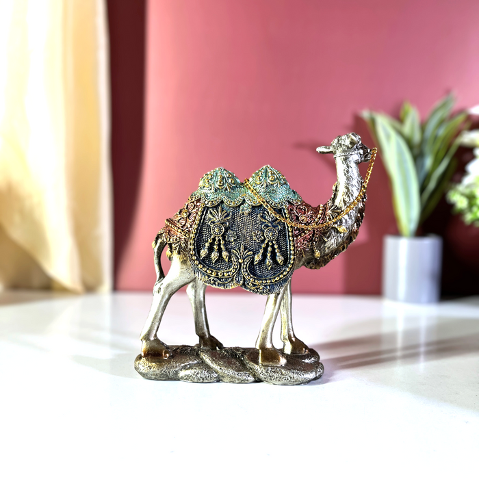 Handcrafted Polyresin Decorated Camel Showpiece | The Decor Paradise