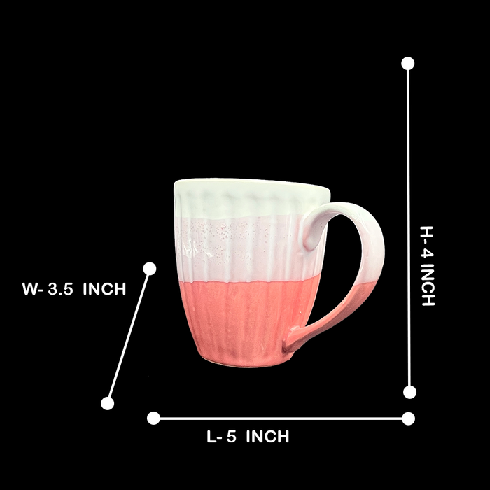Blush Pink & White Gradient Ceramic Mug - Elegant Coffee Companion