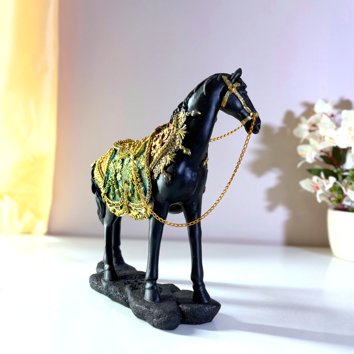 Rajasthani Traditional Polyresin Horse Statue – Luxe Home Accent by The Decor Paradise