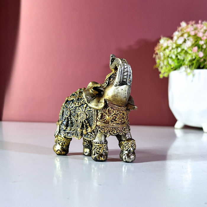 Handcrafted Polyresin Decorated Elephant Showpiece | The Decor Paradise