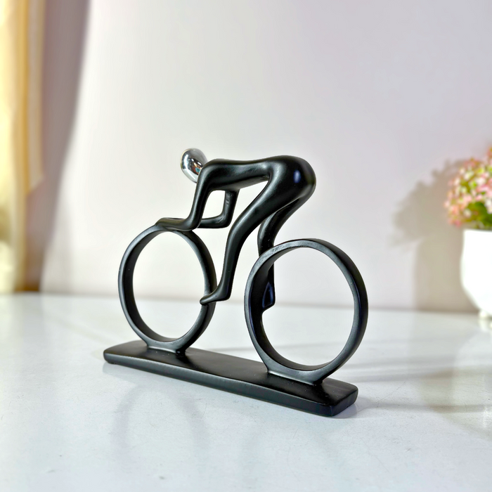 Premium Resin Cyclist Showpiece - Dynamic Sports Figurine by The Decor Paradise