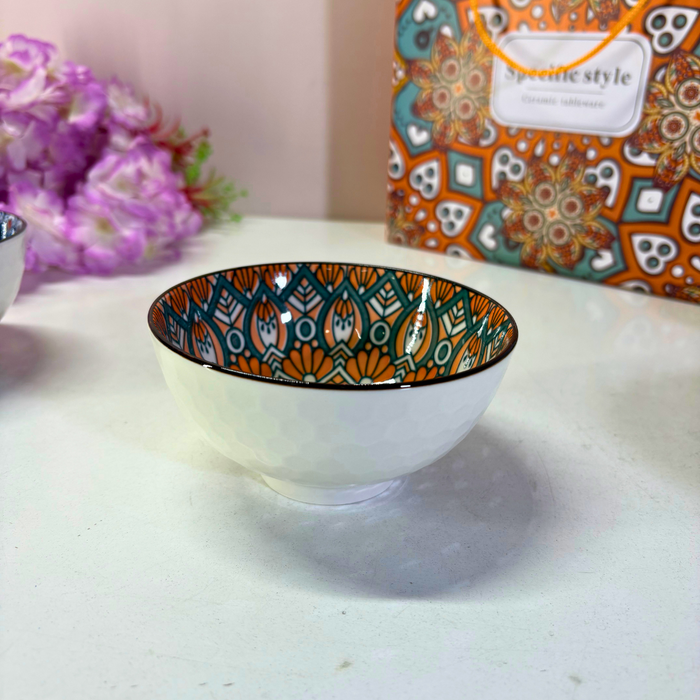 Mandala Ceramic Snack Bowl Set of 4 Online India | The Decor Paradise