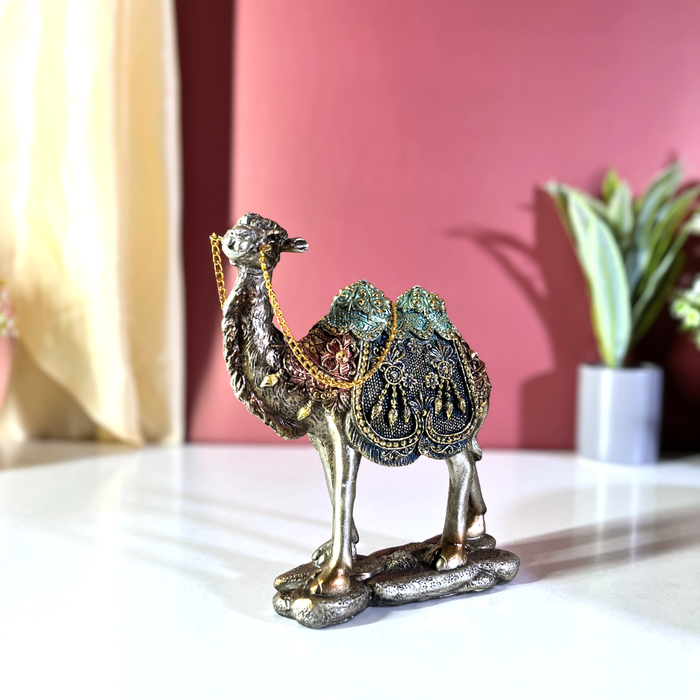 Handcrafted Polyresin Decorated Camel Showpiece | The Decor Paradise