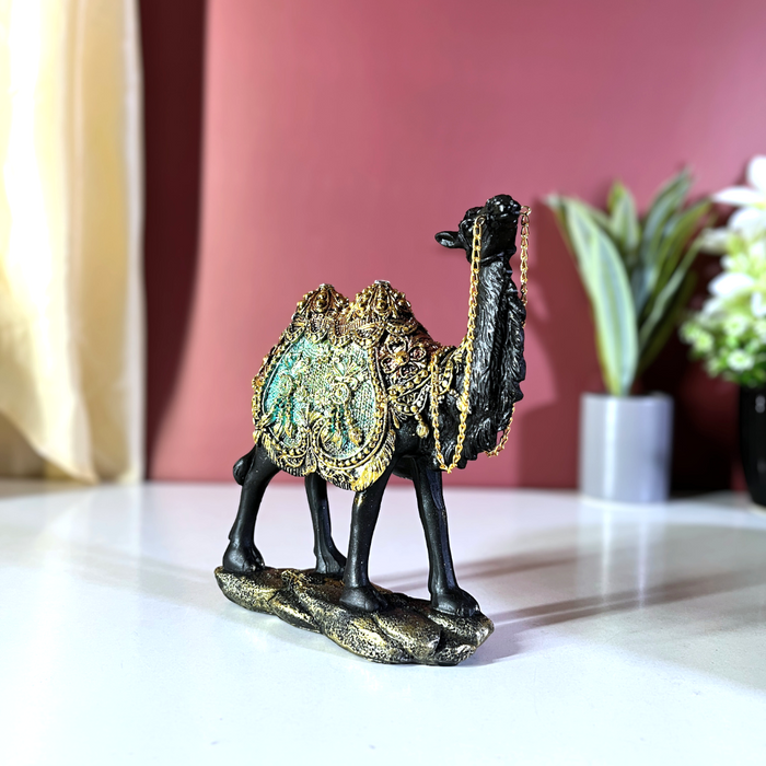 Handcrafted Polyresin Decorated Camel Showpiece | The Decor Paradise
