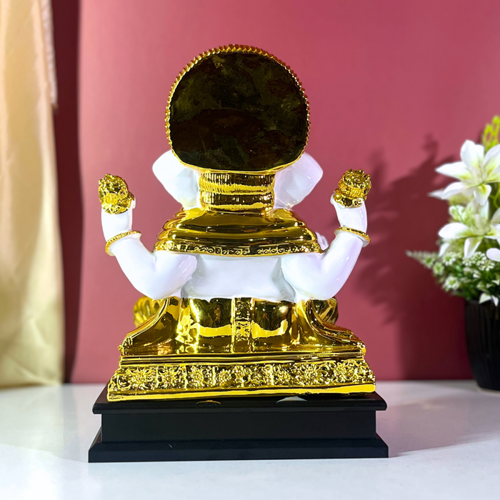 Elegant Resin Lord Ganesha Statue for Home & Office | Remover of Obstacles | Spiritual Decor (35cm)