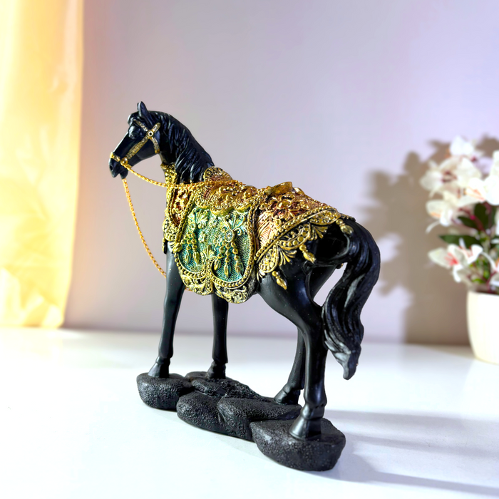 Rajasthani Traditional Polyresin Horse Statue – Luxe Home Accent by The Decor Paradise