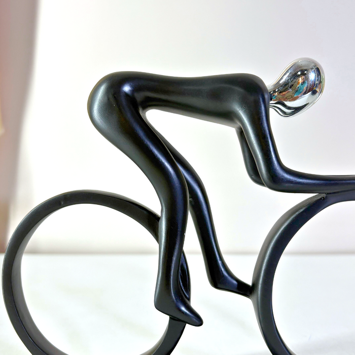 Premium Resin Cyclist Showpiece - Dynamic Sports Figurine by The Decor Paradise