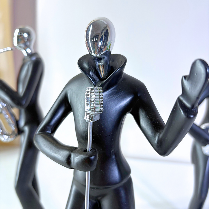 Resin Musical Trio Figurines Set - Premium Handcrafted Showpiece by The Decor Paradise