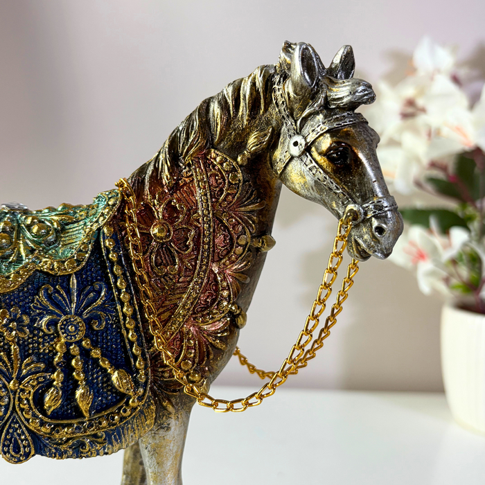 Regal Steed of Rajasthan Polyresin Sculpture | The Decor Paradise