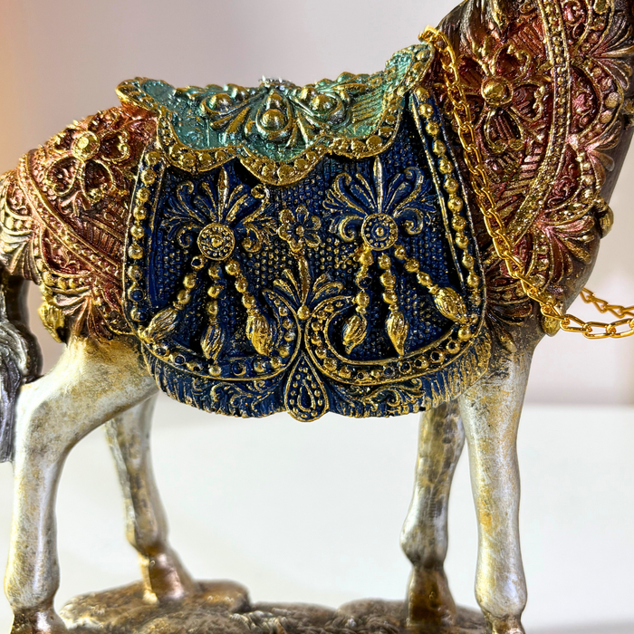 Regal Steed of Rajasthan Polyresin Sculpture | The Decor Paradise