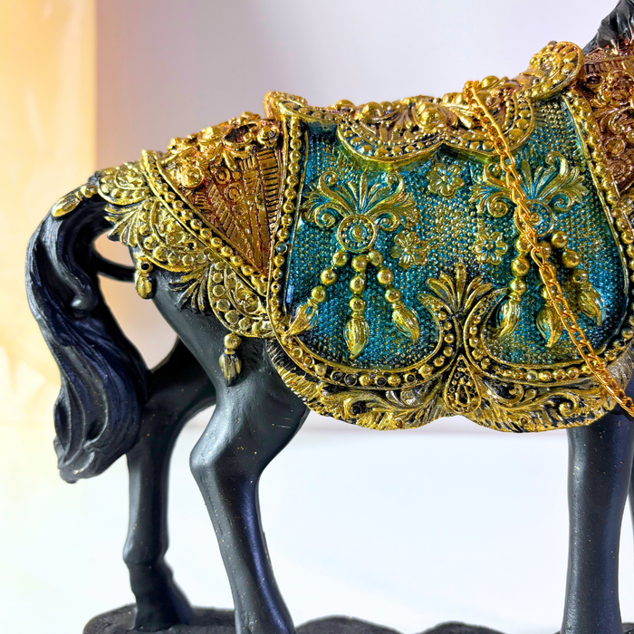 Rajasthani Traditional Polyresin Horse Statue – Luxe Home Accent by The Decor Paradise