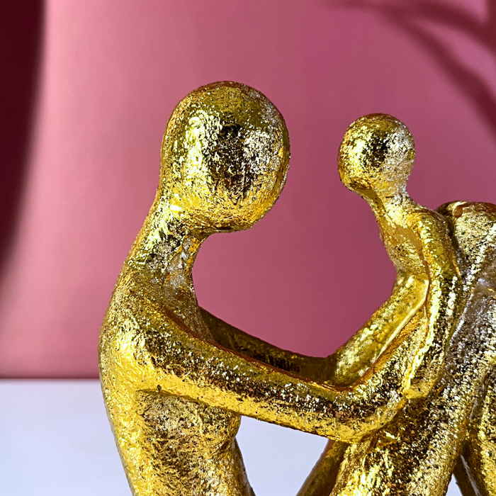 Golden Mother and Child Showpiece – Premium Resin Family Figurine by The Decor Paradise