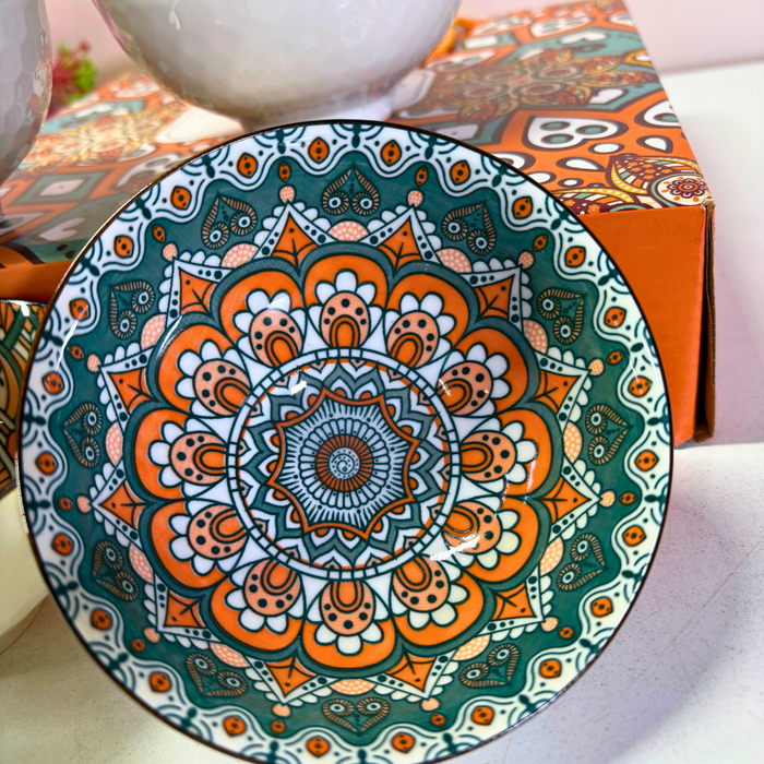 Mandala Ceramic Snack Bowl Set of 4 Online India | The Decor Paradise