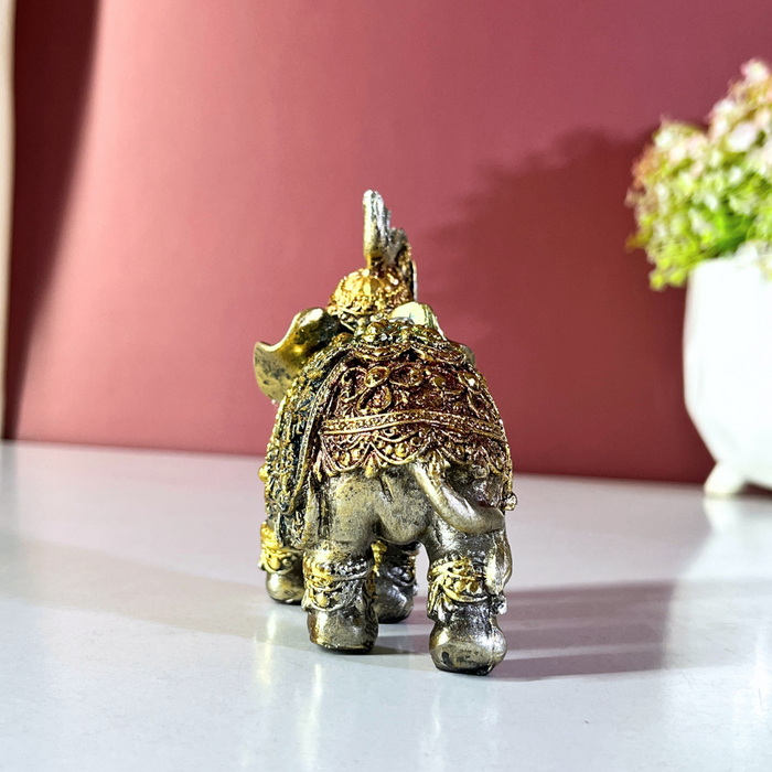 Handcrafted Polyresin Decorated Elephant Showpiece | The Decor Paradise