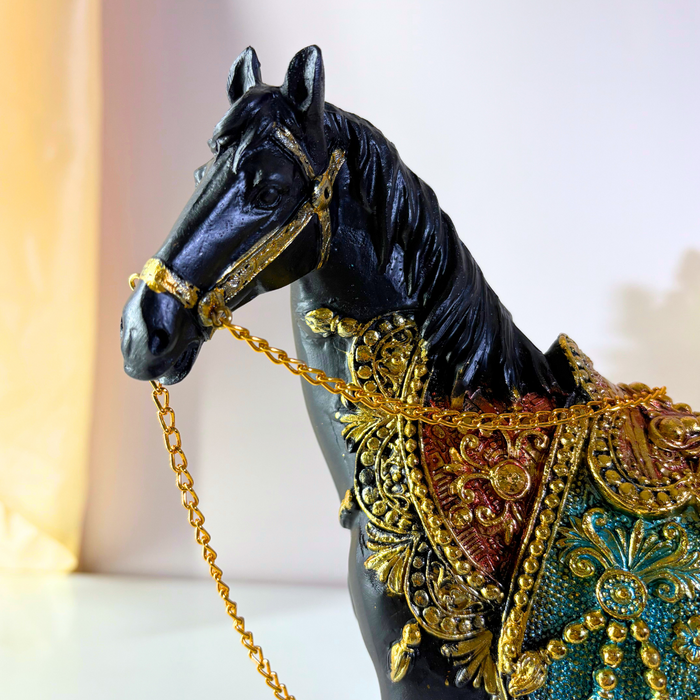 Rajasthani Traditional Polyresin Horse Statue – Luxe Home Accent by The Decor Paradise