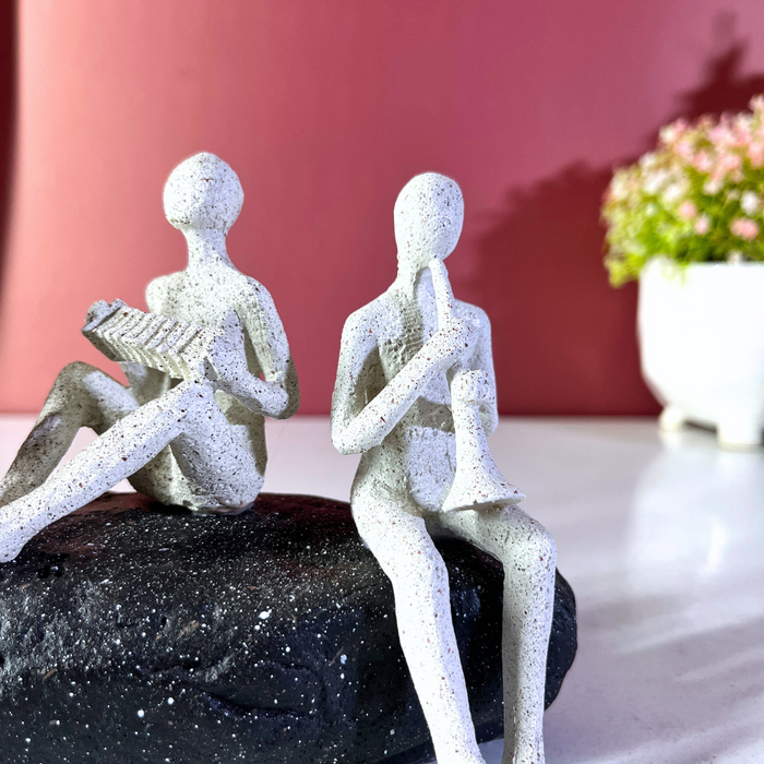 Resin Musicians Quintet Showpiece Set – Handcrafted Musical Figurines by The Decor Paradise