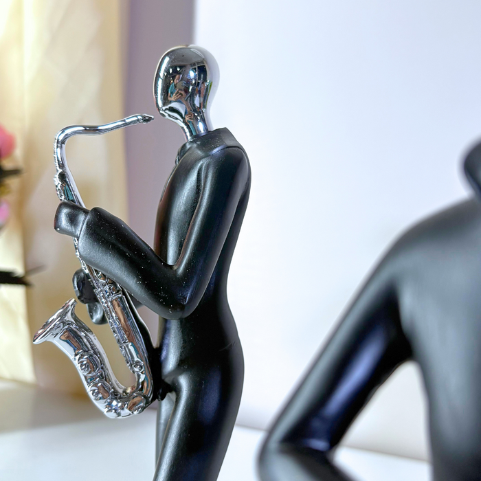 Resin Musical Trio Figurines Set - Premium Handcrafted Showpiece by The Decor Paradise
