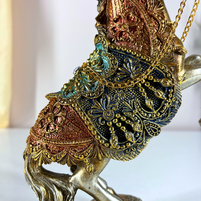 Imperial Stallion Polyresin Sculpture – Luxe Horse Décor by The Decor Paradise