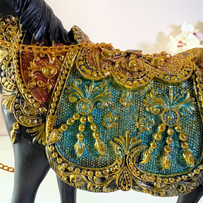 Rajasthani Traditional Polyresin Horse Statue – Luxe Home Accent by The Decor Paradise