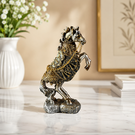 Luxury Royal Horse Resin Showpiece for Home Decor