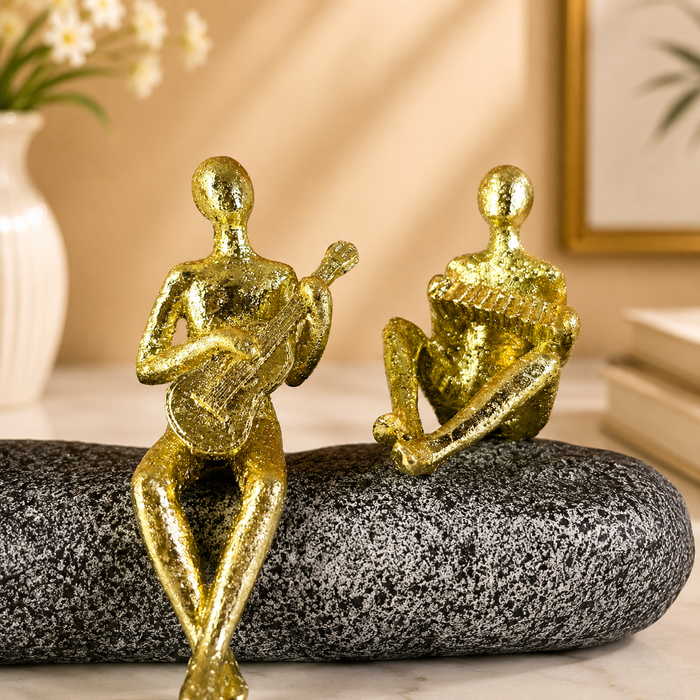 Modern Golden Music Band Decorative Statue