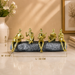 Decorative Golden Band Figurines for Home Interior