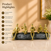 Decorative Golden Band Figurines for Home Interior