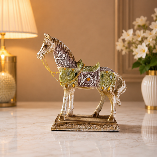 Premium Royal Horse Resin Showpiece for Home Decor