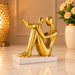 Modern Golden Couple and Child Resin Decorative Statue