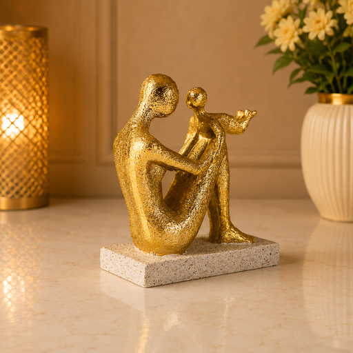 Luxury Gold Abstract Family Showpiece for Living Room