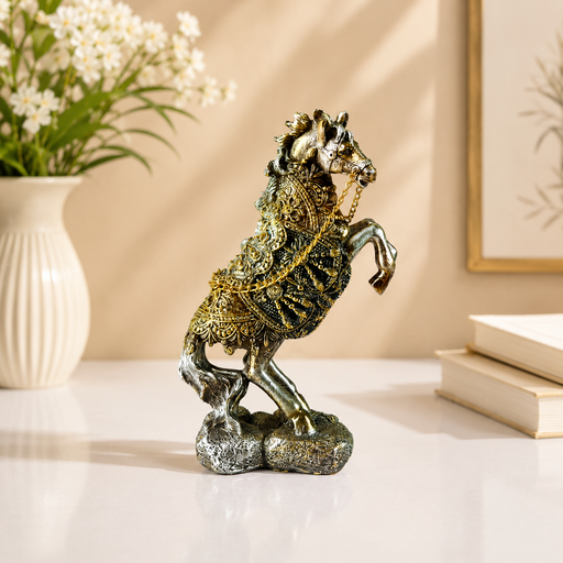 Antique Finish Horse Statue for Living Room Decoration