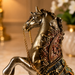 Luxury Rearing Horse Figurine with Intricate Carving