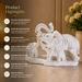 White Ceramic Elephant Family Home Decor | The Decor Paradise