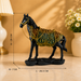 Premium Resin Horse Sculpture with Ornate Golden Saddle