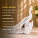 White ceramic peacock statue product highlights and premium features