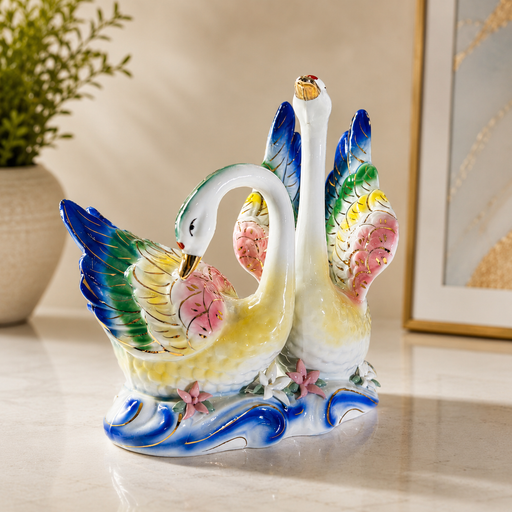 Elegant White Swan Decorative Figurine