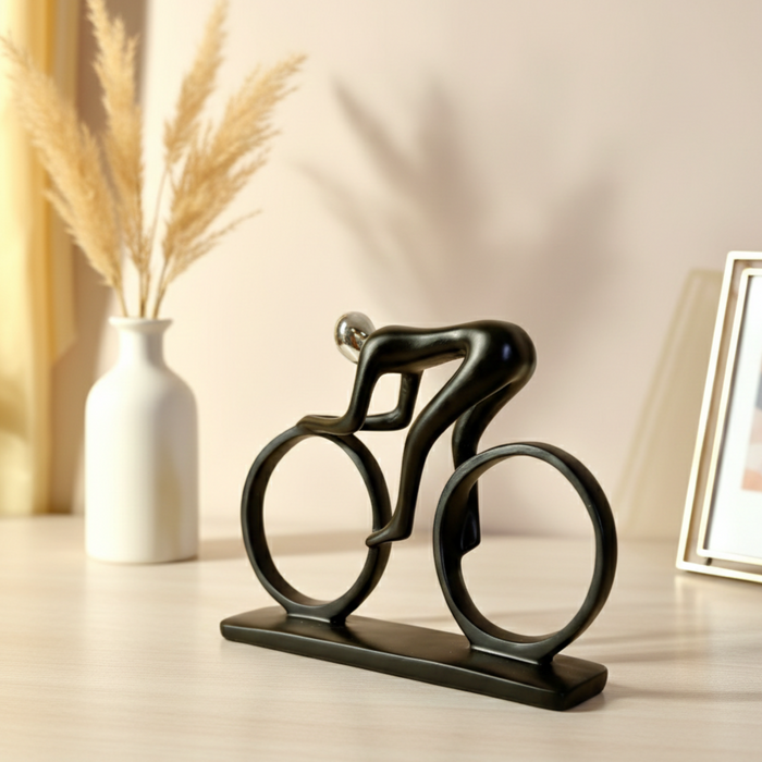 Premium Resin Cyclist Showpiece - Dynamic Sports Figurine by The Decor Paradise