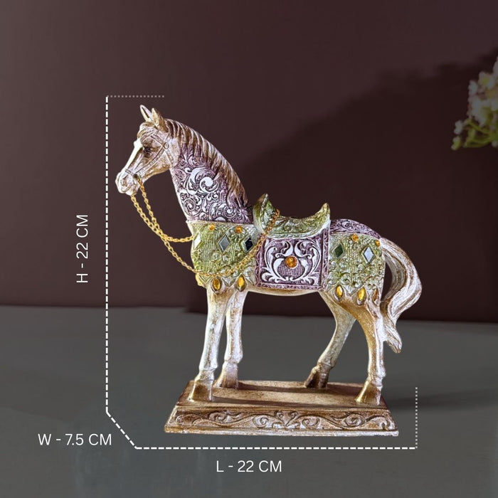Gilded Maharaja Parade Horse – Luxe Polyresin Accent by The Decor Paradise