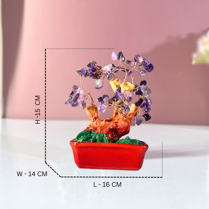 The Decor Paradise Crystal Tree for Stress Relief & Peace | Vastu Healing Crystal for Positive Energy, Focus & Meditation | Home Decor (15 cm)