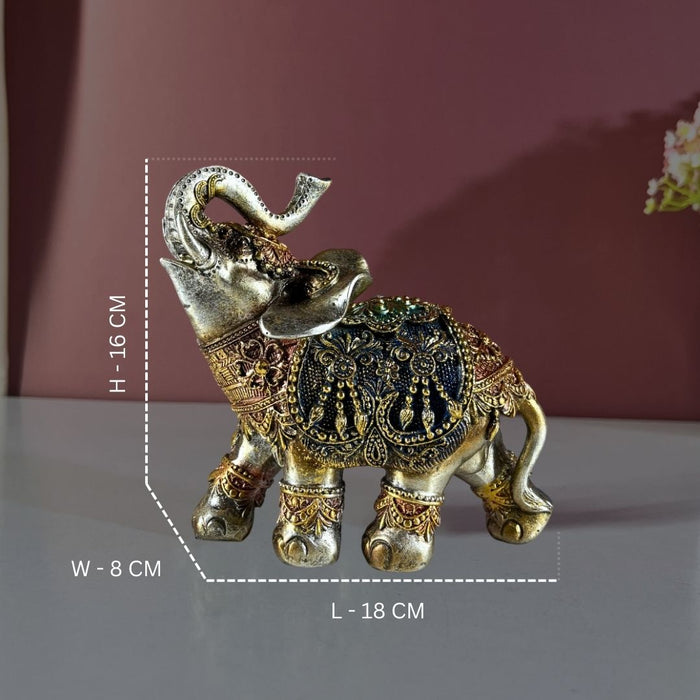 Handcrafted Polyresin Decorated Elephant Showpiece | The Decor Paradise