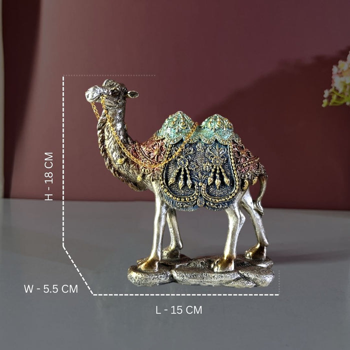 Handcrafted Polyresin Decorated Camel Showpiece | The Decor Paradise