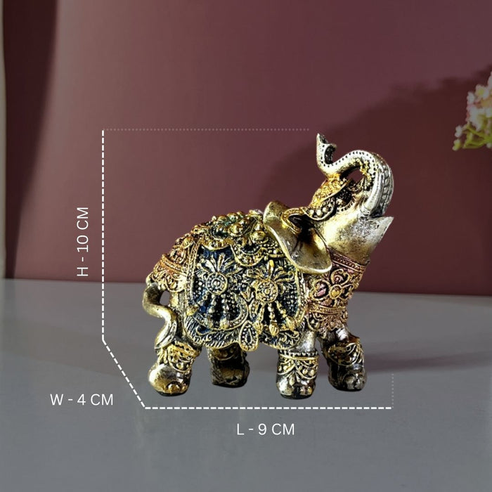 Handcrafted Polyresin Decorated Elephant Showpiece | The Decor Paradise