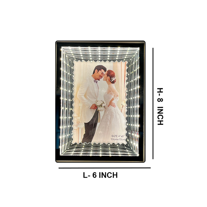 Infinity LED Mirror Finish Photo Frame – 6x8 Inch