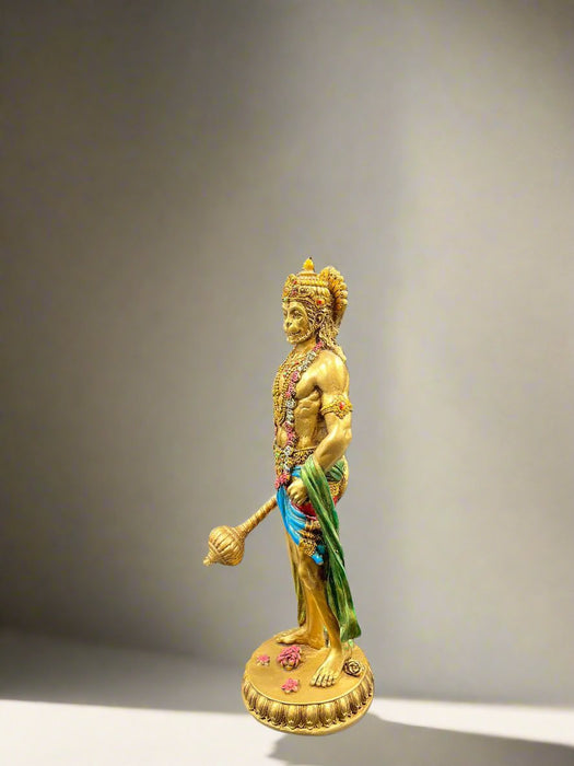 Majestic Standing Hanuman Idol with Gada – A Symbol of Courage and Devotion