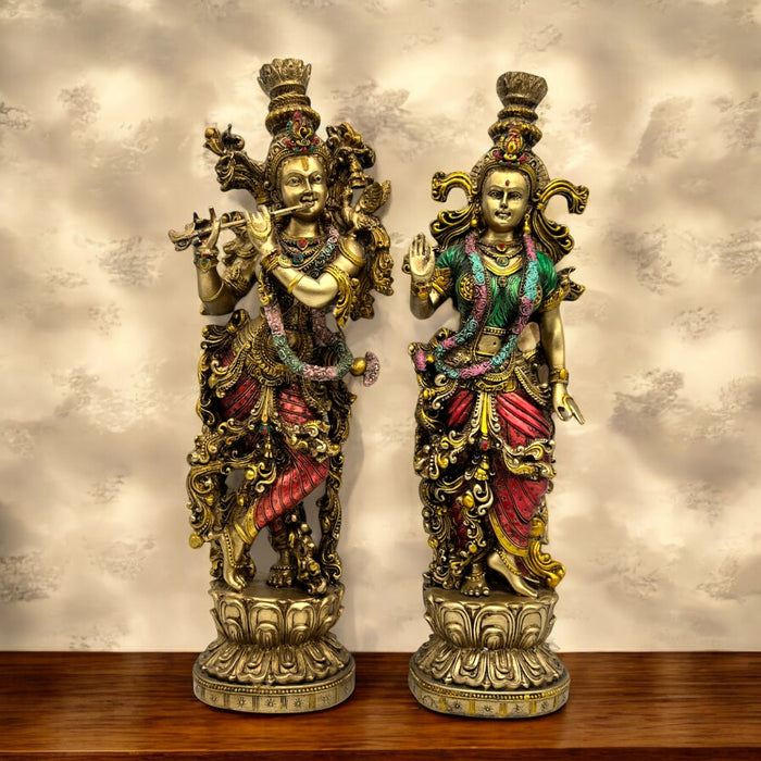 Antique Radha Krishna Statue –Festive Home Décor & Wedding Gift | Decor Paradise